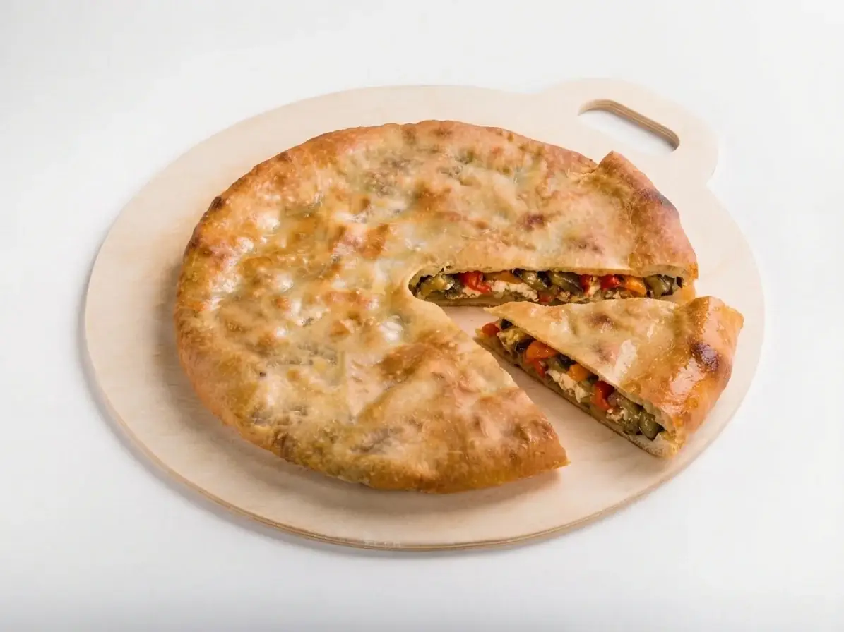 Осетинский пирог с сыром и печёными овощами, 1 кг