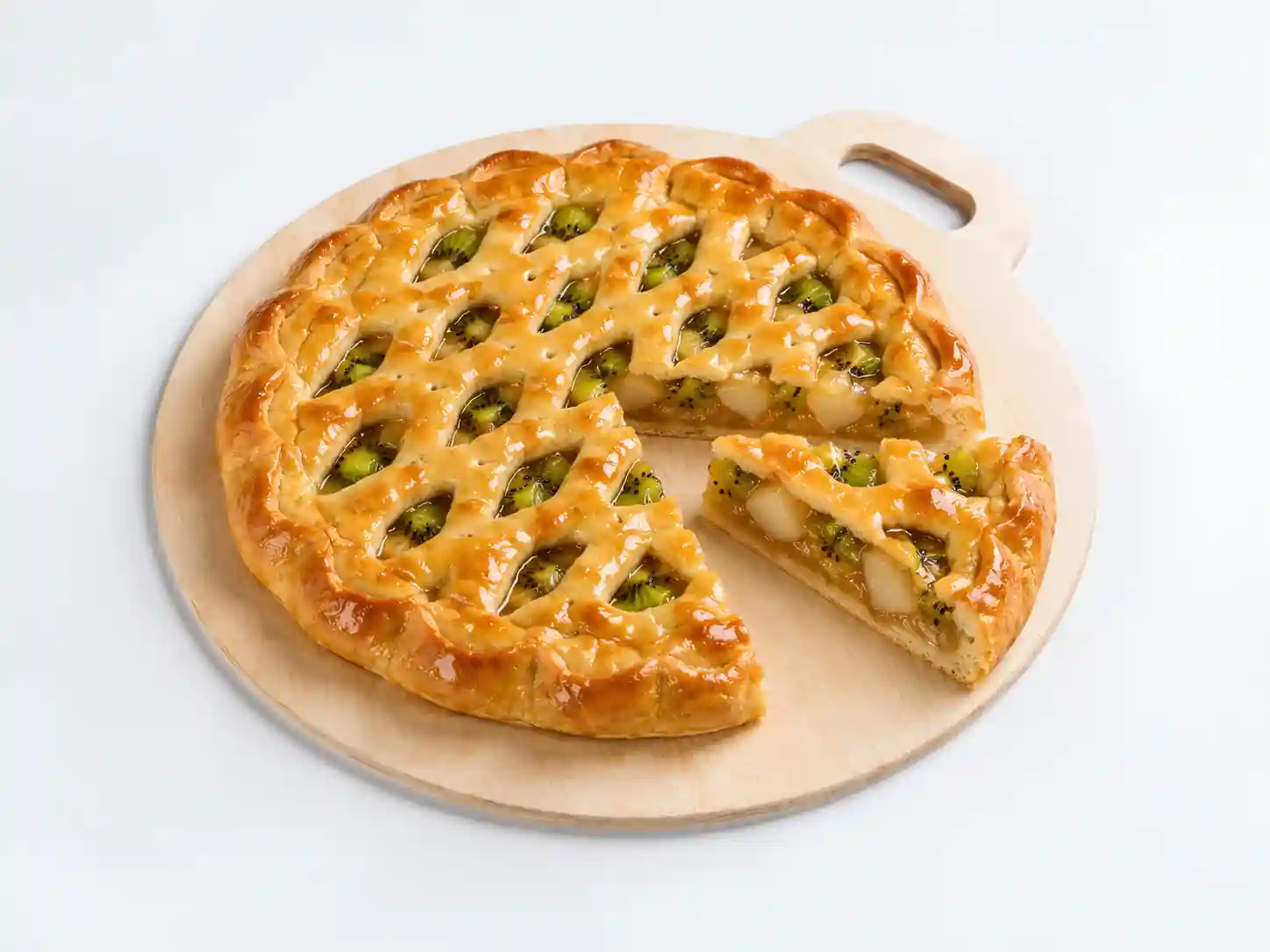 Пирог с киви, грушей и карамелью, 1 кг